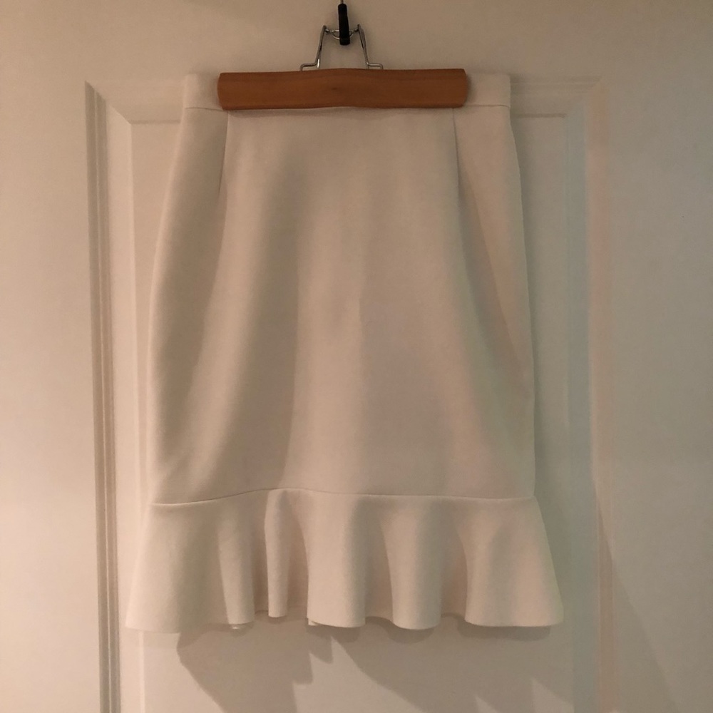 White flare skirt